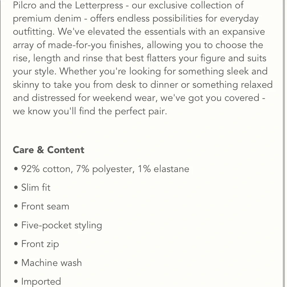 Final Sale 👀 No More Low Offers PILCRO FLOCKED HIGH-RISE LEGGINGS Size 27 Petite - Picture 14 of 14